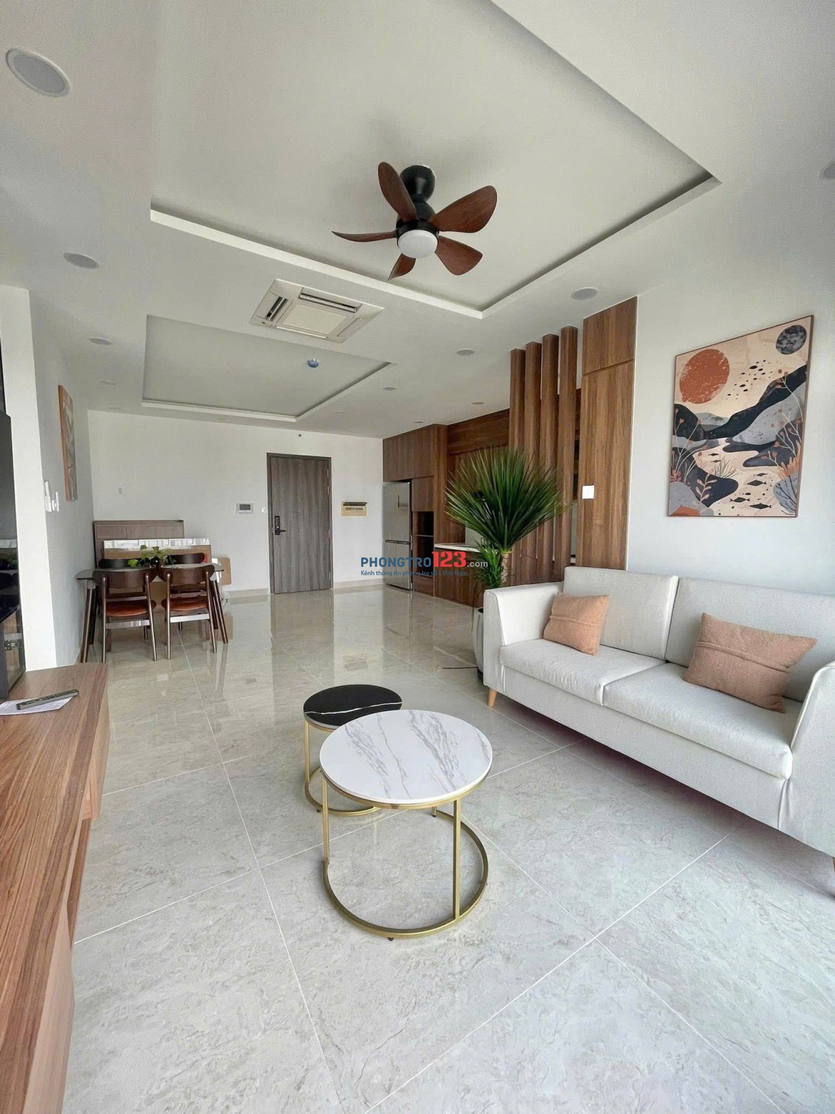 Chung cư Ruby Garden, 87m2, 2PN, 2WC, Bancong , NT, giá 10tr5/th.