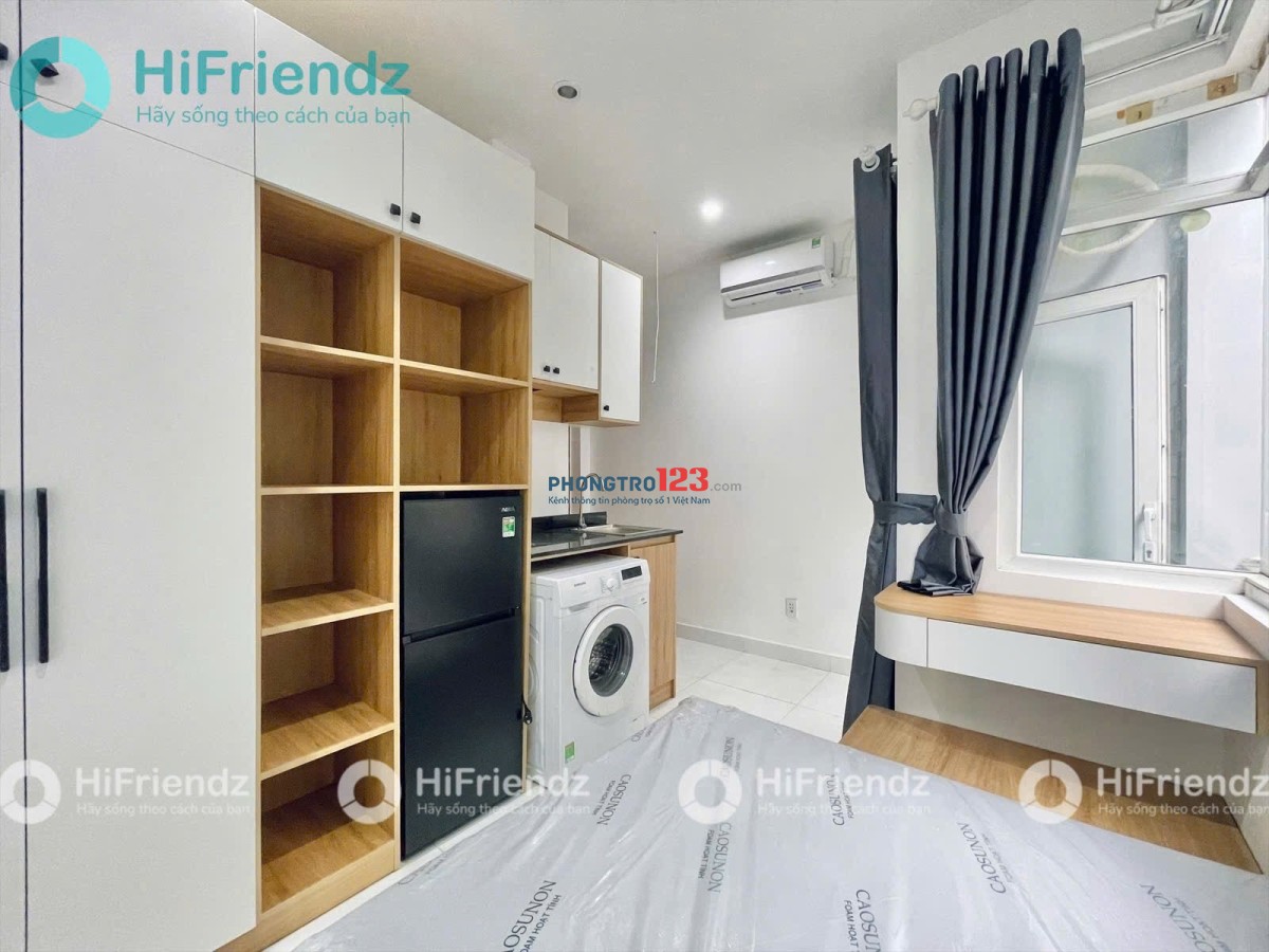 CHO THUÊ PHÒNG MỚI FULL NỘI THẤT CỬA SỔLỚN CÓ MÁY GIẶT RIÊNG GẦN CẦU CÔNG LÝ -THUẬN TIỆN QUA Q1, Q3