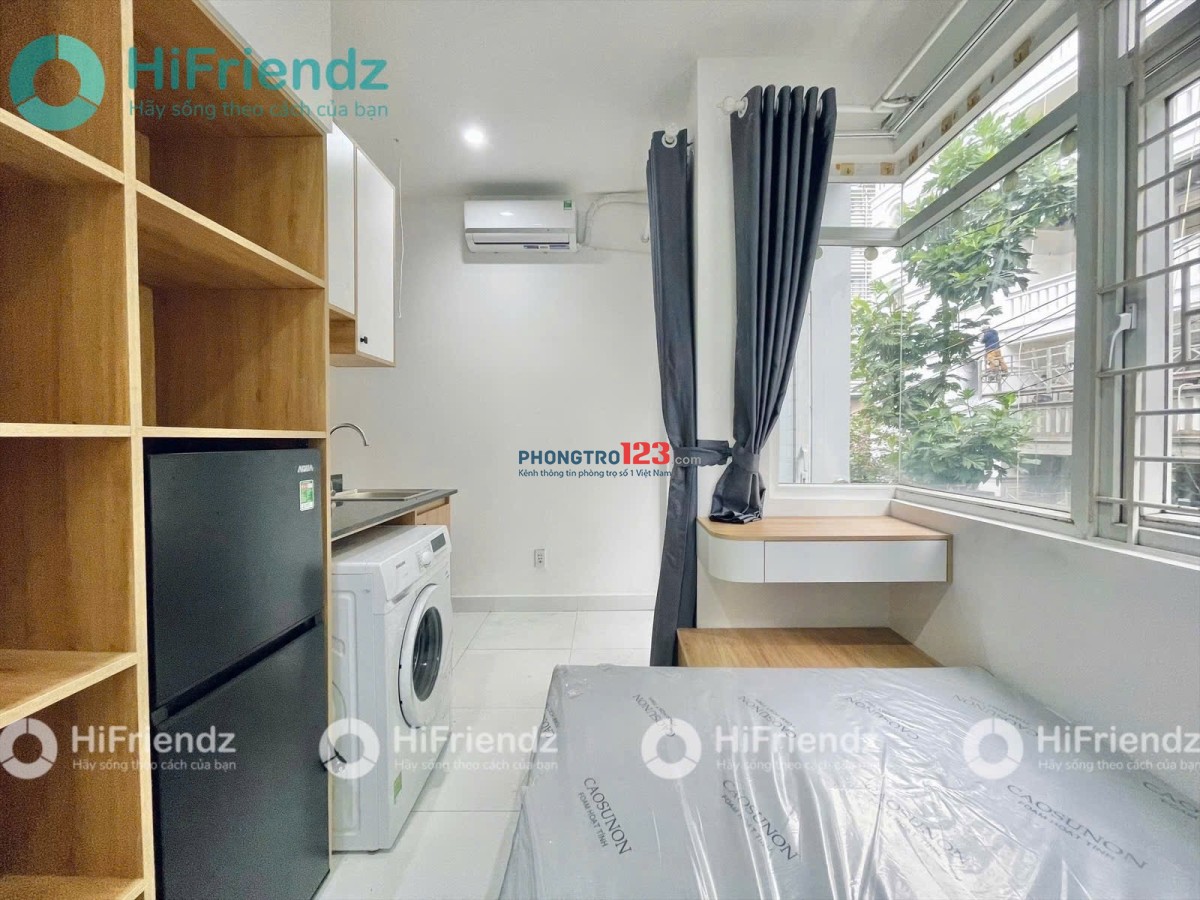 CHO THUÊ PHÒNG MỚI FULL NỘI THẤT CỬA SỔLỚN CÓ MÁY GIẶT RIÊNG GẦN CẦU CÔNG LÝ -THUẬN TIỆN QUA Q1, Q3