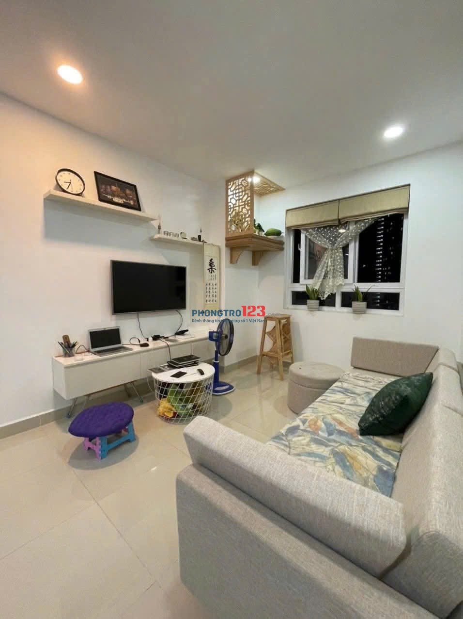 Chung cư Phúc Yên, 1p ngủ, 1wc, có máy lạnh, Phan Huy Ích, TB giá 7tr