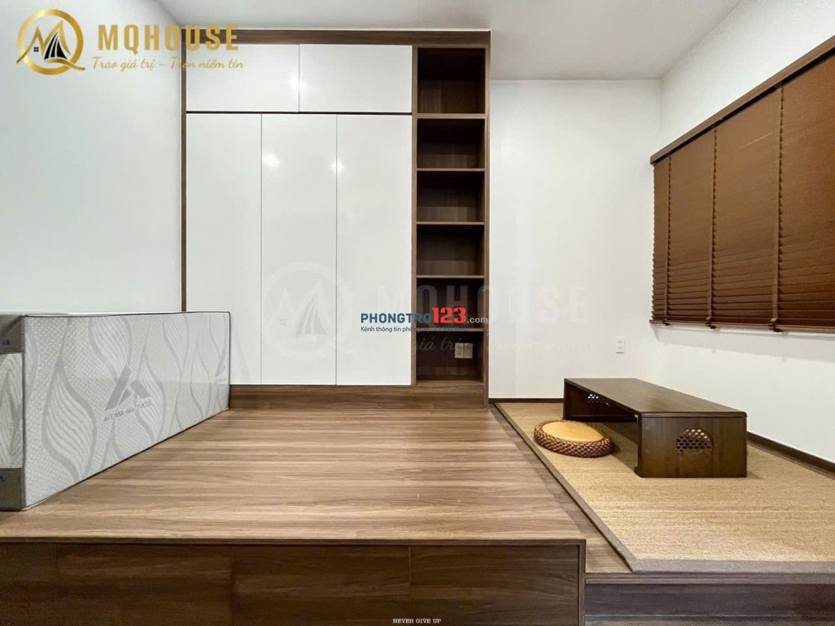 Trống căn Studio với thiết kiểu Nhật Bản trang bị full nội thất 30m2 và có công viên đối diện
