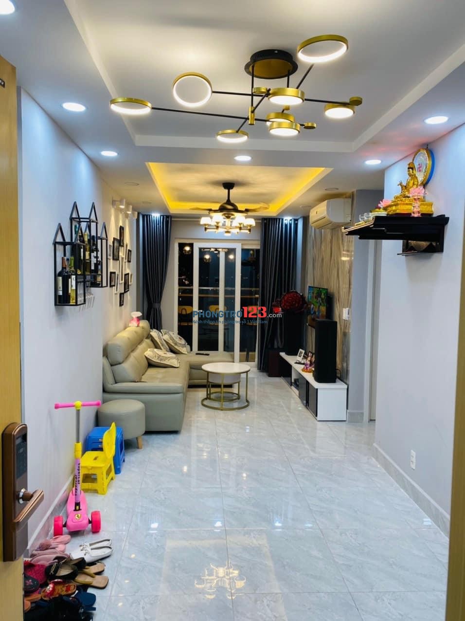 Cho thuê căn hộ Diamond Riverside diện tích 74m, 2pn, 2wc full nội thất giá 10 triệu