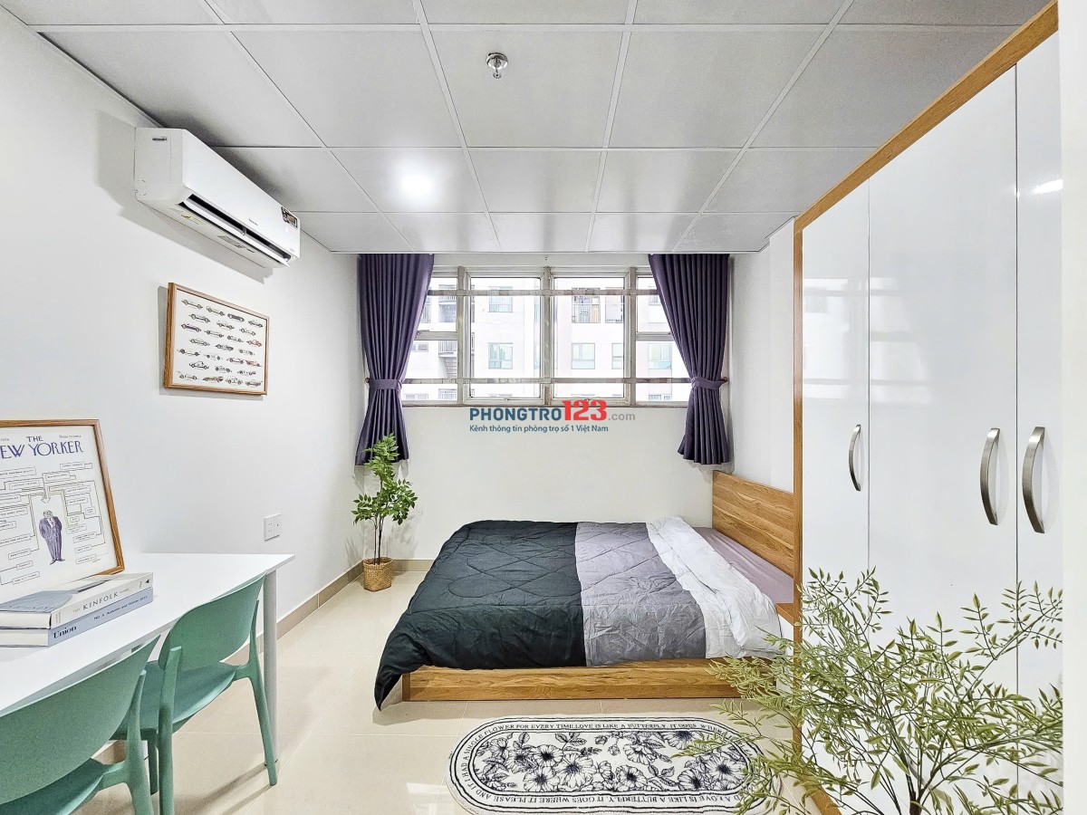 STUDIO FULL NỘI THẤT, CỬA SỔ THOÁNG, GẦN SIÊU THỊ GO