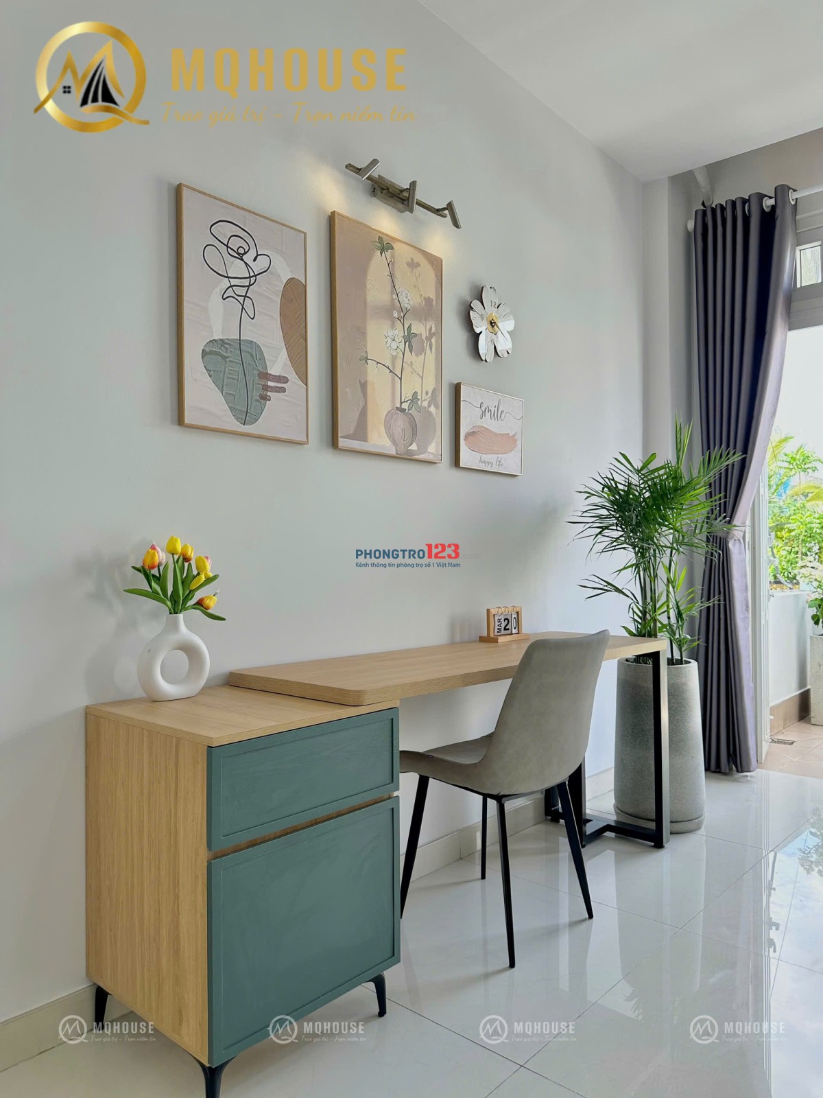 CHO THUÊ CĂN HỘ BAN CÔNG FULL NT CỰC ĐẸP GẦN LOTTE MART CỘNG HÒA - KHU K300