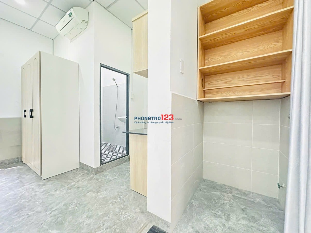 Căn Studio với không gian rộng được trang bị full nội thất 30m2 khu vực an ninh cao