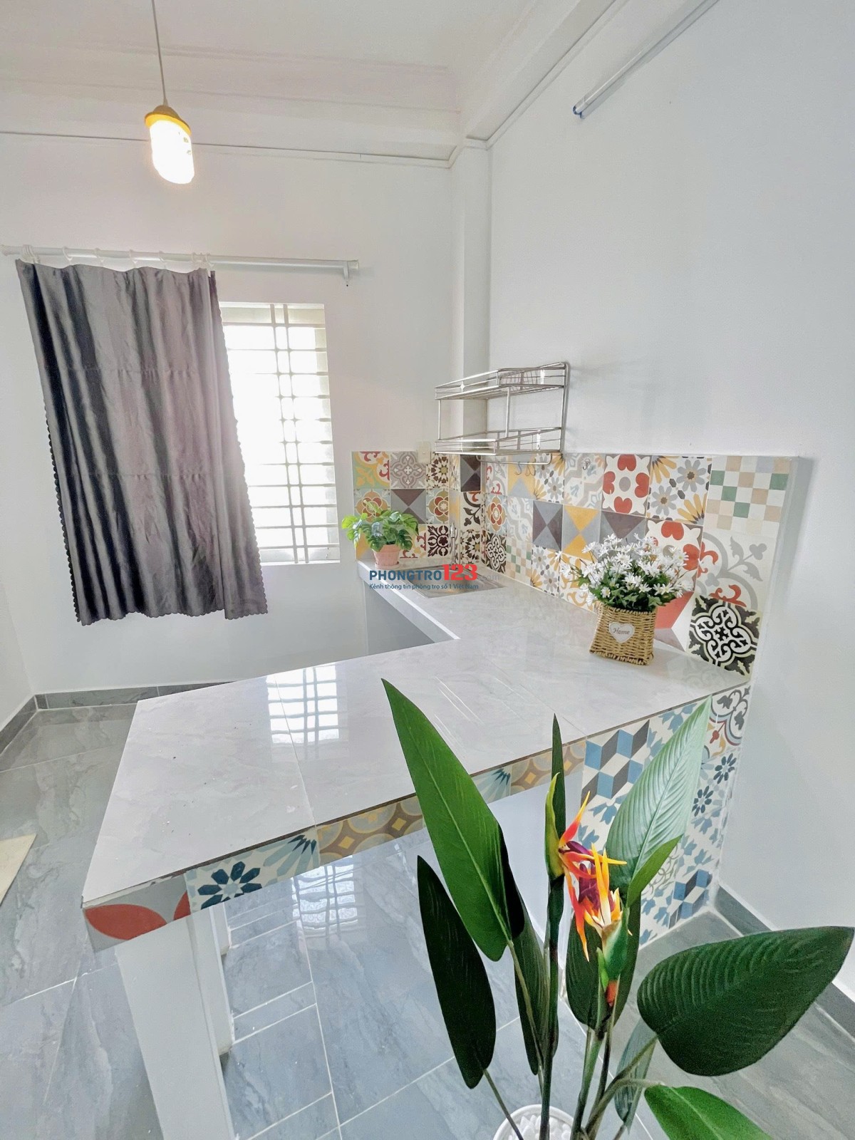 Cho thuê căn hộ cửa sổ trời nội thất mới Nguyễn Văn Đậu ngay đại học Văn Lang CS2,Lê Quang Định