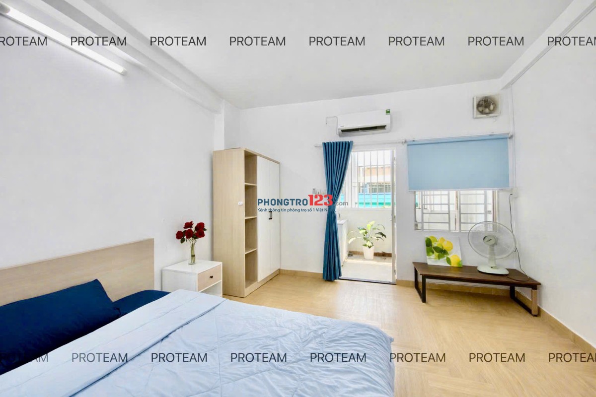 Phòng trọ full nội thất Chu Văn An Bình Thạnh, phòng cửa sổ thoáng, gần Ngã tư Hàng Xanh – HUTECH