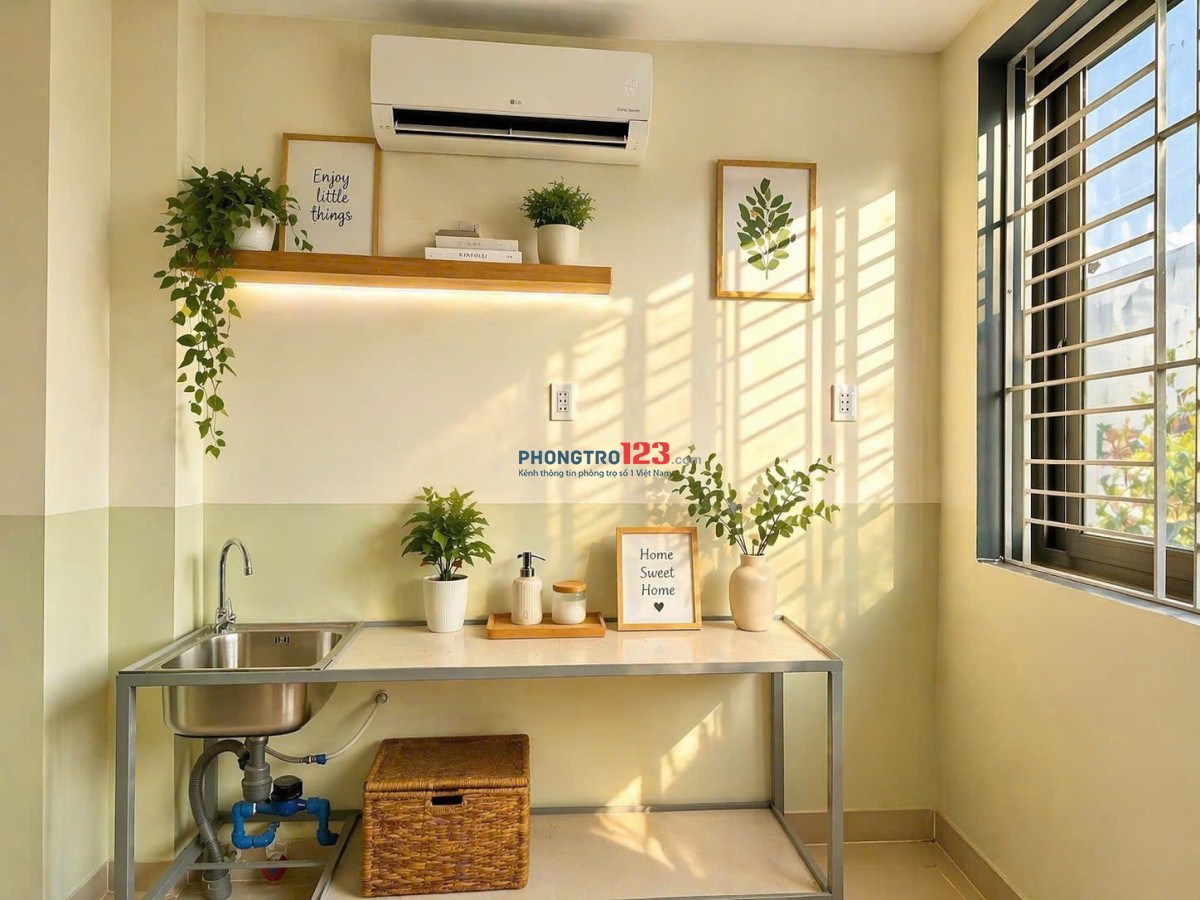 Cho Thuê Phòng Có Gác, rộng thoáng_Nơ Trang Long, Bình Thạnh gần chợ Bà Chiểu tiện đi quận 1