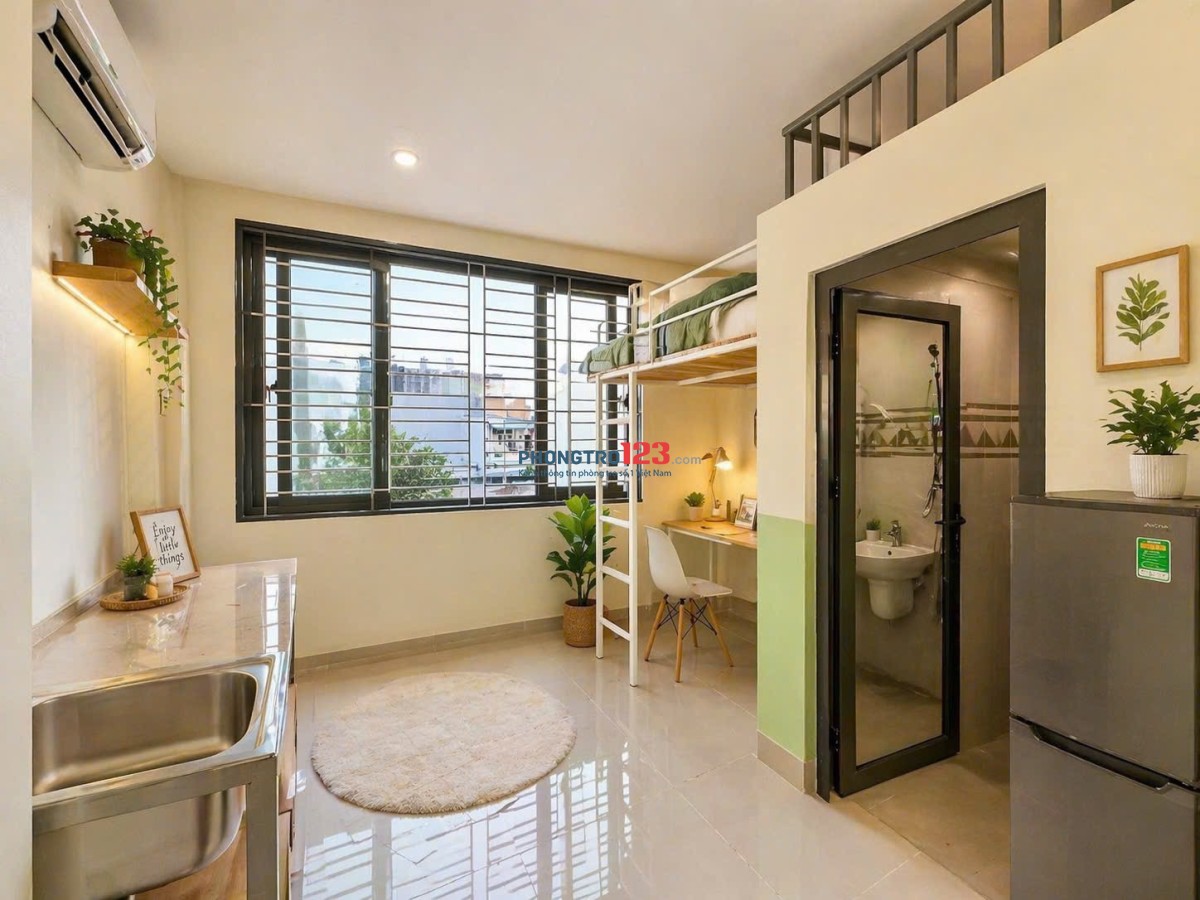 Cho Thuê Phòng Có Gác, rộng thoáng_Nơ Trang Long, Bình Thạnh gần chợ Bà Chiểu tiện đi quận 1