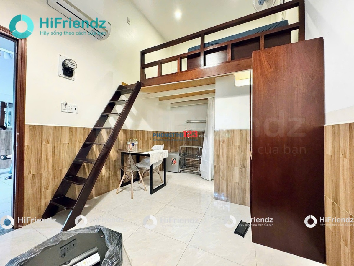 Cho Thuê Phòng Có Gác, Cửa sổ thoáng gần Vincom Nguyễn Xí, Bình Thạnh Full nội thất giá chỉ 4.9tr