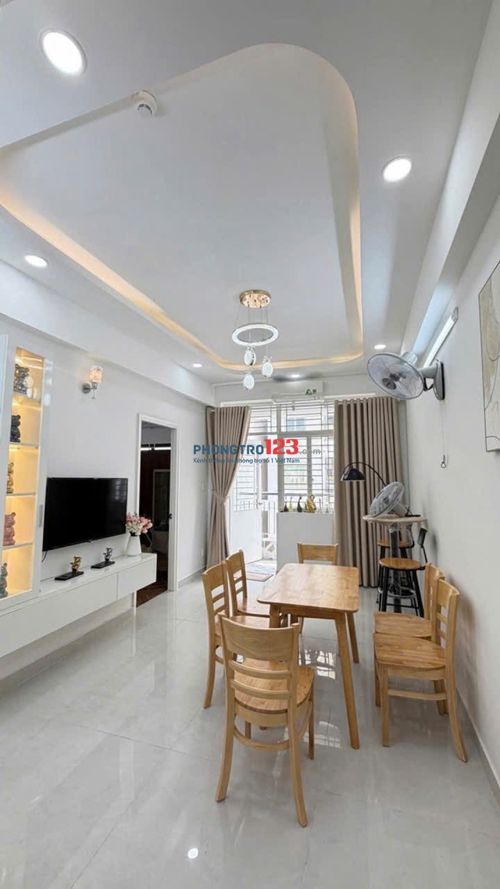 Chung cư Ung Văn Khiêm, P25, BT: 1p ngủ rộng, có NT, 62m2, 8tr/th