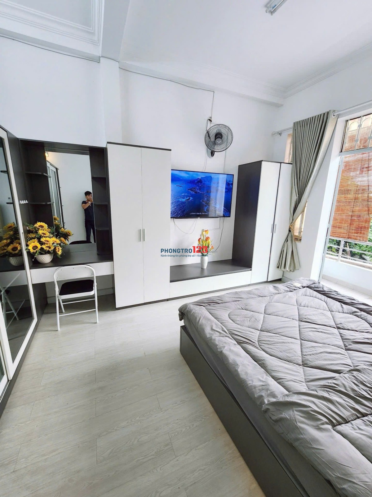 PHÒNG TRỌ BAN CÔNG MÁY GIẶT RIÊNG 35M2 NGUYỄN THƯỢNG HIỀN CHỢ BÀ CHIỄU BÌNH THẠNH