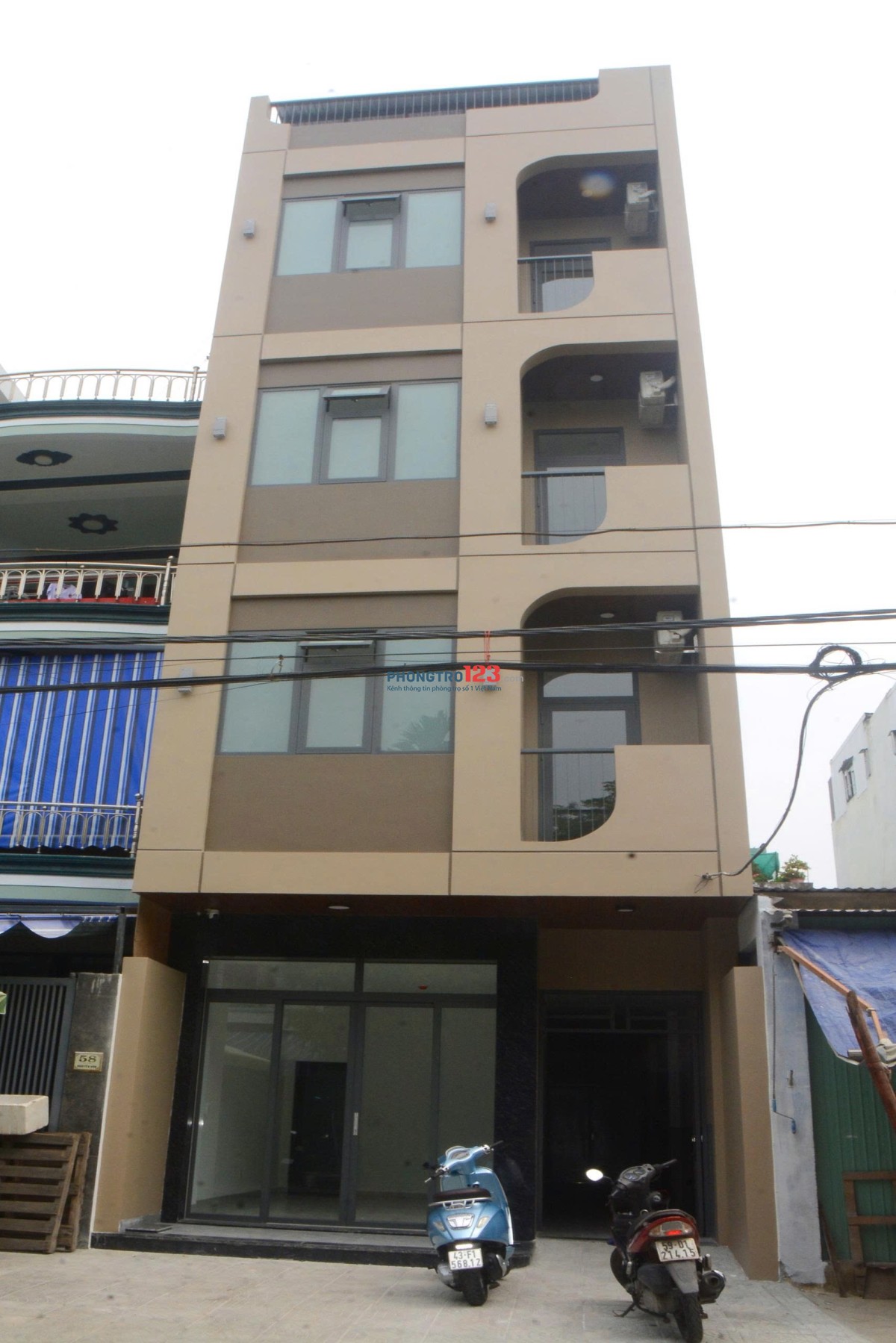 Cho thuê nguyên căn mới xây (9 phòng Studio bao gồm Nội thất mới )!và cho thuê mặt bằng tầng dưới