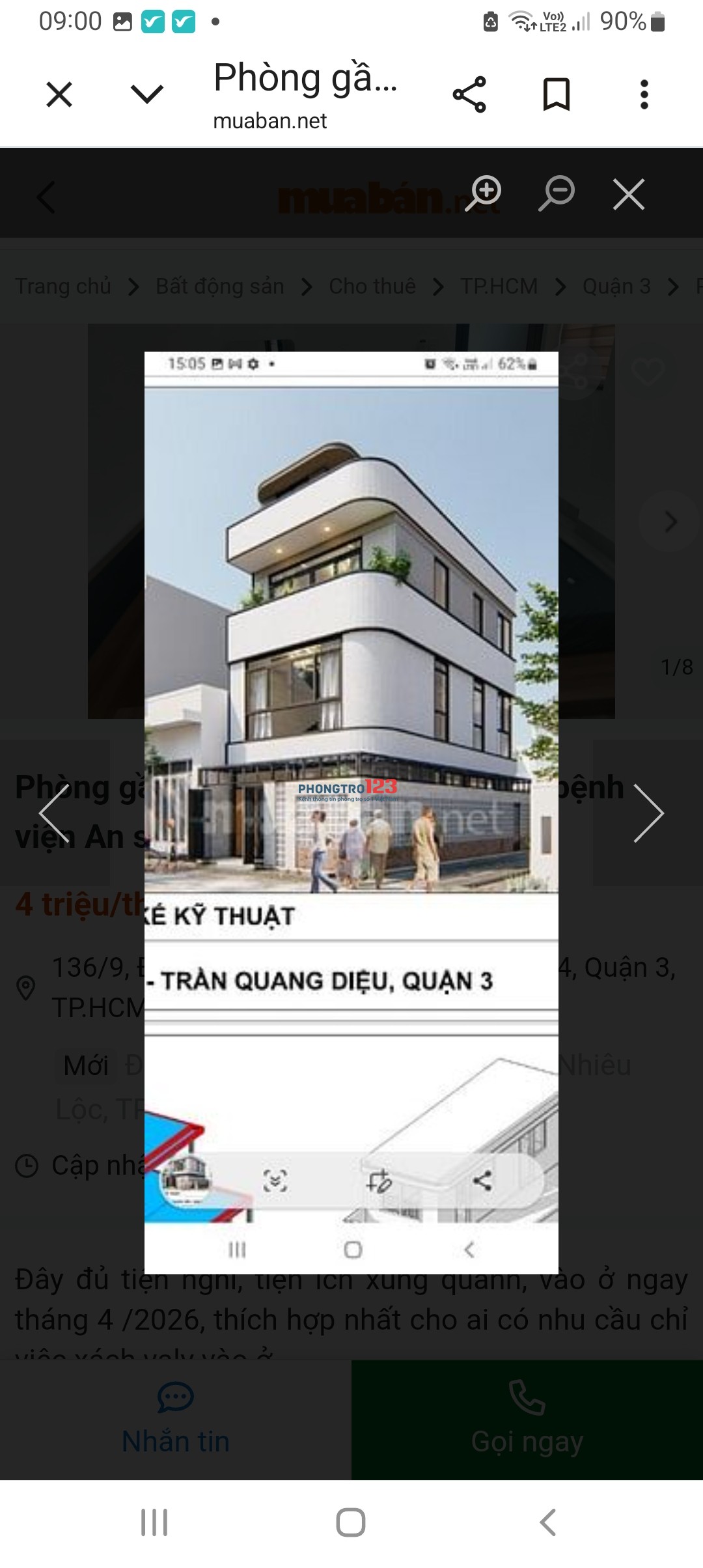 Phòng cho bạn nữ thuê. Ở được 2 bạn. 1 xe gắn máy trong nhà ..Thuận tiện cho các bạn làm ở quận 3.
