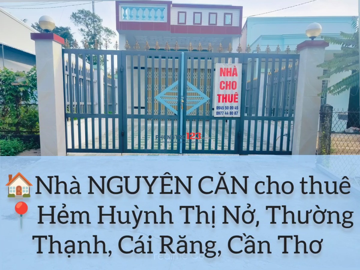 PHÒNG TRỌ NGUYÊN CĂN CHO THUÊ YÊN HẠ, THƯỜNG THẠNH, CÁI RĂNG, CẦN THƠ (Có thể dọn vào ngay)