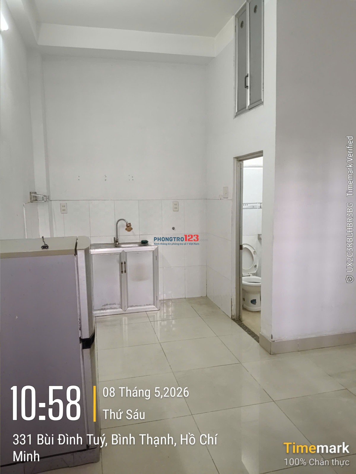 Phòng trọ yên tĩnh khu vực Bình Thạnh
