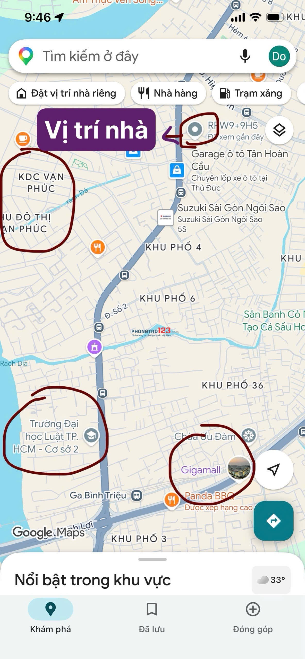 Cho thuê nguyên căn hẻm xe tải đối diện Vạn Phúc City 520/2 quốc lộ 13 chính chủ