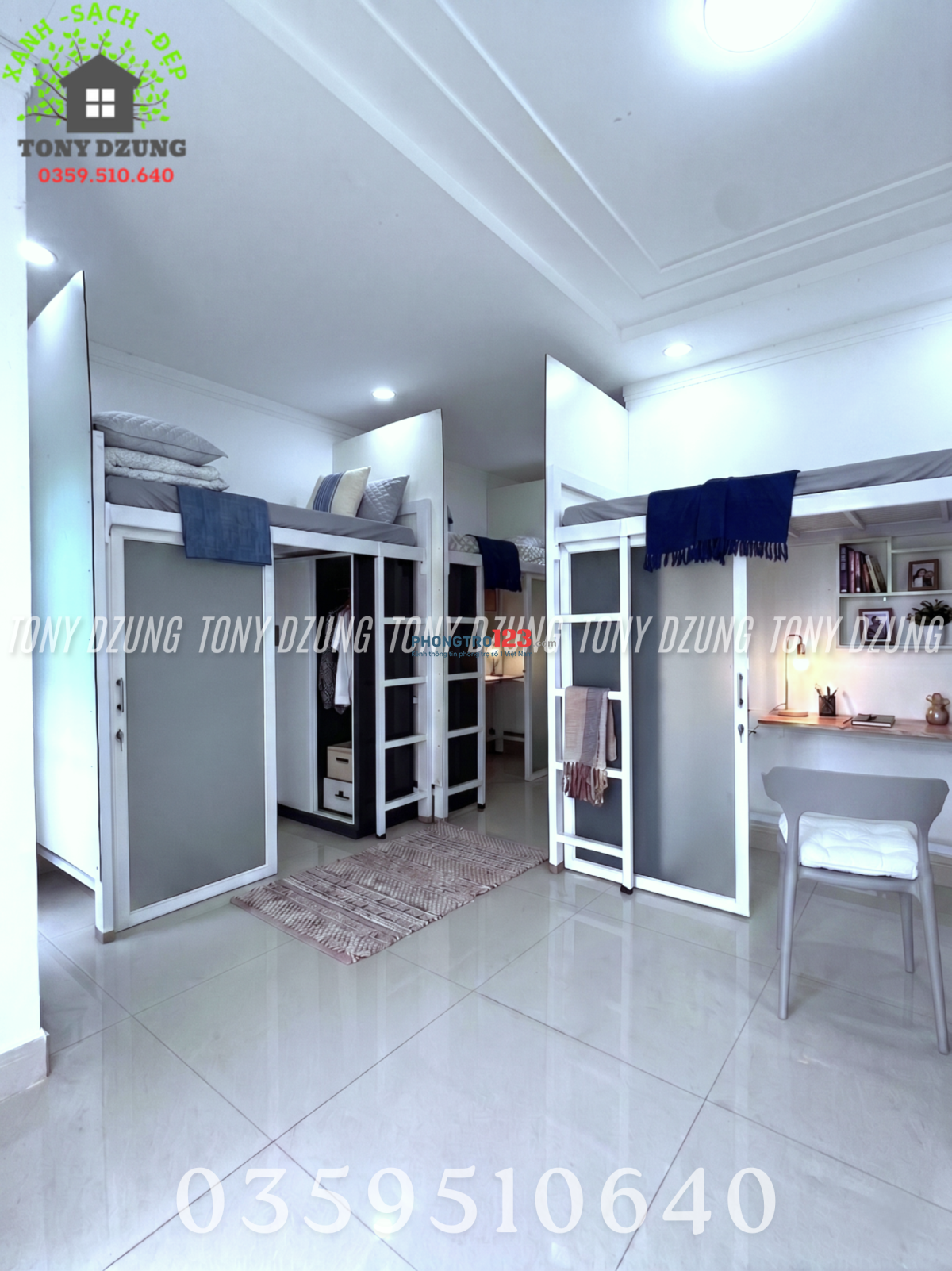 KÝ TÚC XÁ SỐNG SANG CITYLAND - PHÒNG 4 NGƯỜI - CHỈ 1 GIÁ BAO TRỌN CHI PHÍ
