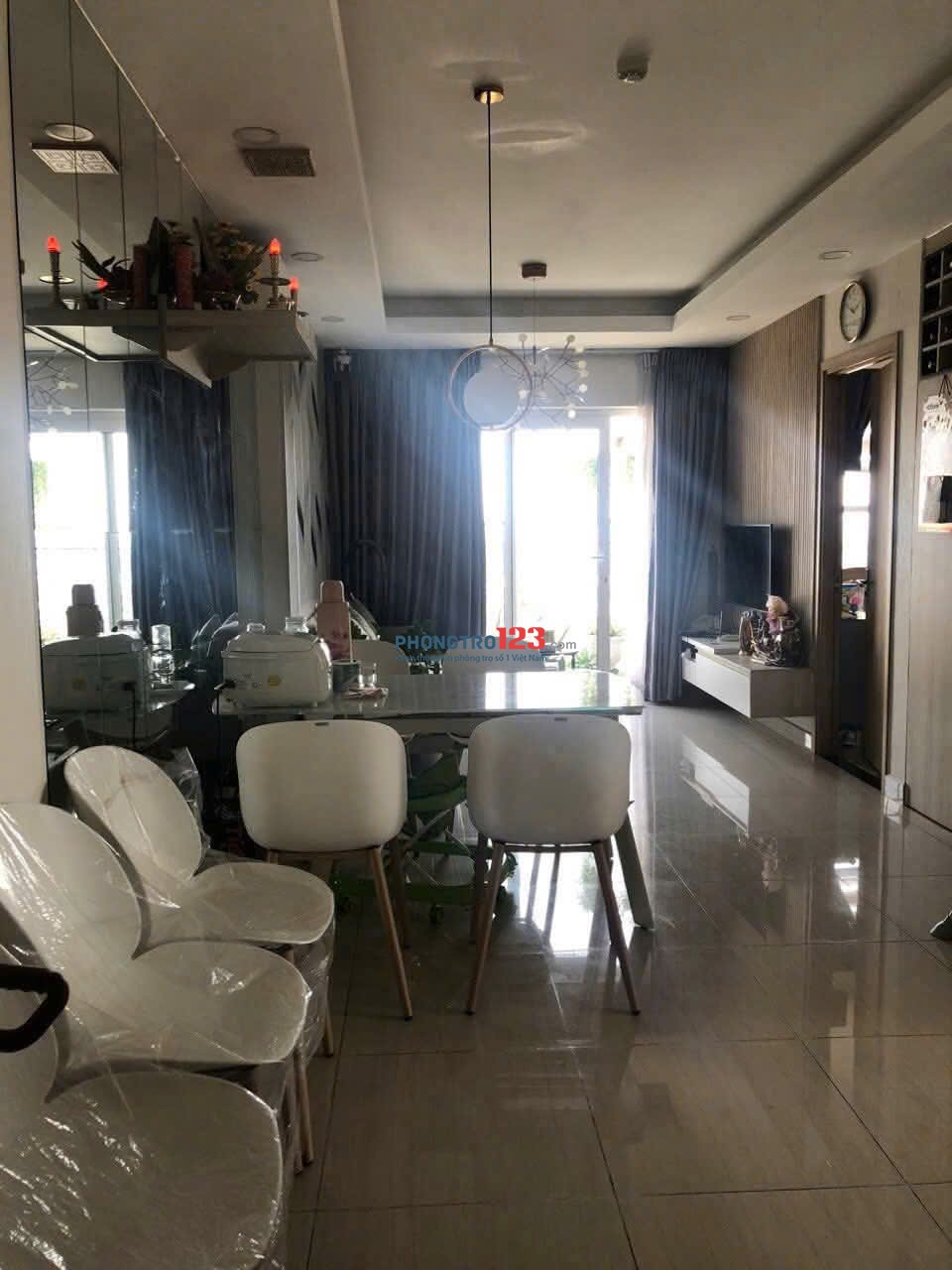 Chung cư Satra, Phan Đăng Lưu, PN: 16triệu, 2p ngủ, full nội thất, 90m2