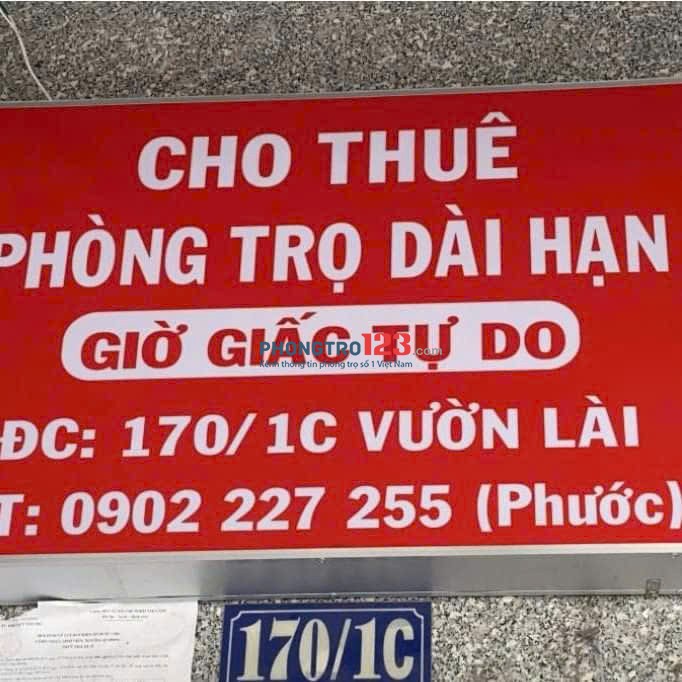 Phòng 170/1C vườn lài ( P. Phú Thọ Hoà) gác máy lạnh