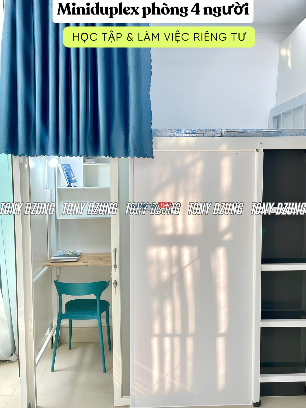 Ký túc xá dạng Compact miniduplex ngay cityland center hill - Bao chi phí - Phòng 4 người