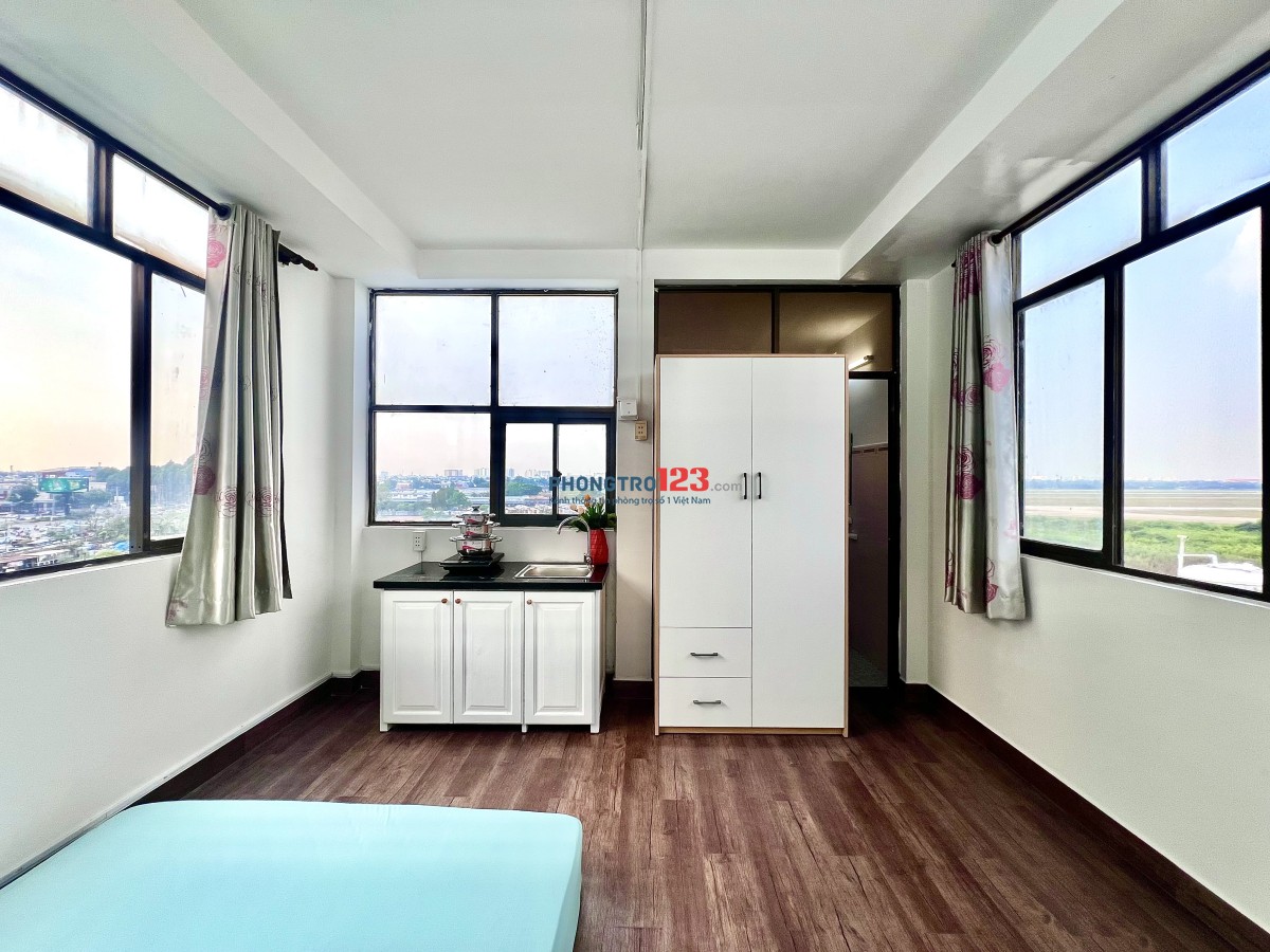 PHÒNG CHO THUÊ FULL NỘI THẤT CAO CẤP, CỬA SỔ THOÁNG ĐỐI DIỆN ETOWN CỘNG HOÀ TÂN BÌNH