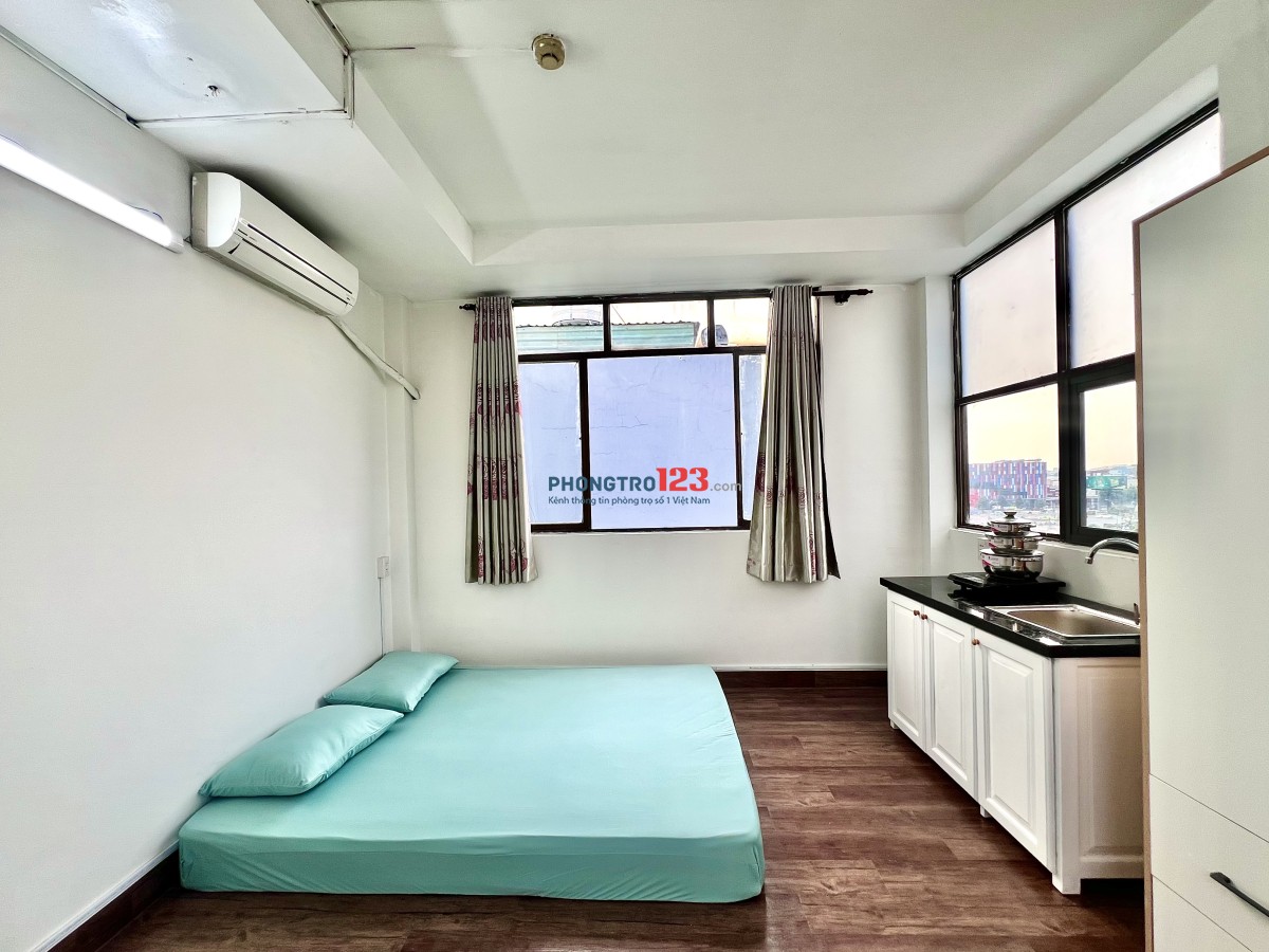 PHÒNG CHO THUÊ FULL NỘI THẤT CAO CẤP, CỬA SỔ THOÁNG ĐỐI DIỆN ETOWN CỘNG HOÀ TÂN BÌNH