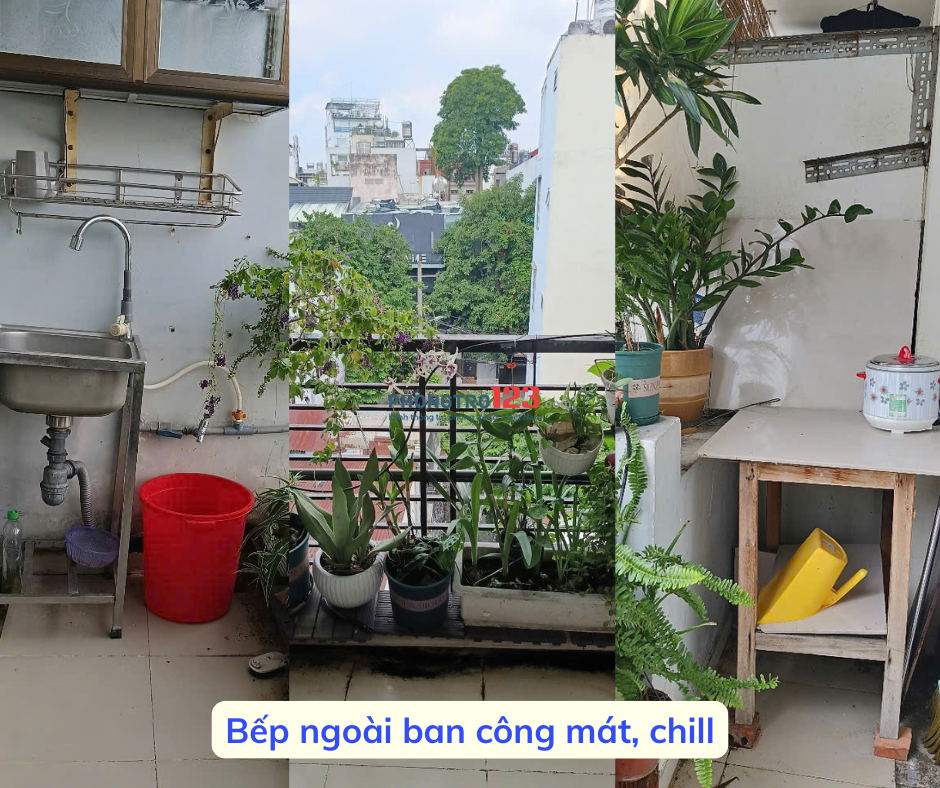 Phòng 25m2, bếp, ban công, tại hẻm 48 Hồ Biểu Chánh, P11, Q. Phú Nhuận, 5 triệu/tháng,