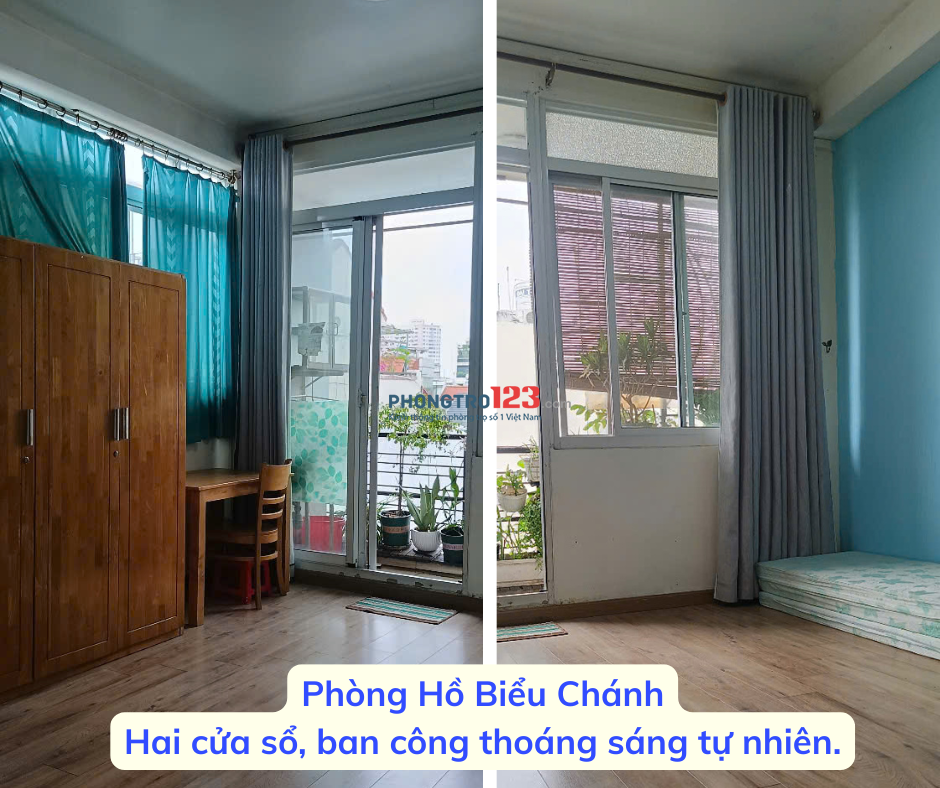 Phòng 25m2, bếp, ban công, tại hẻm 48 Hồ Biểu Chánh, P11, Q. Phú Nhuận, 5 triệu/tháng,
