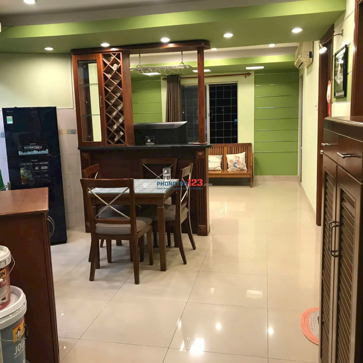 Chung cư Nhiêu Tứ - Phú Nhuận căn 2p ngủ,có nội thất 9tr