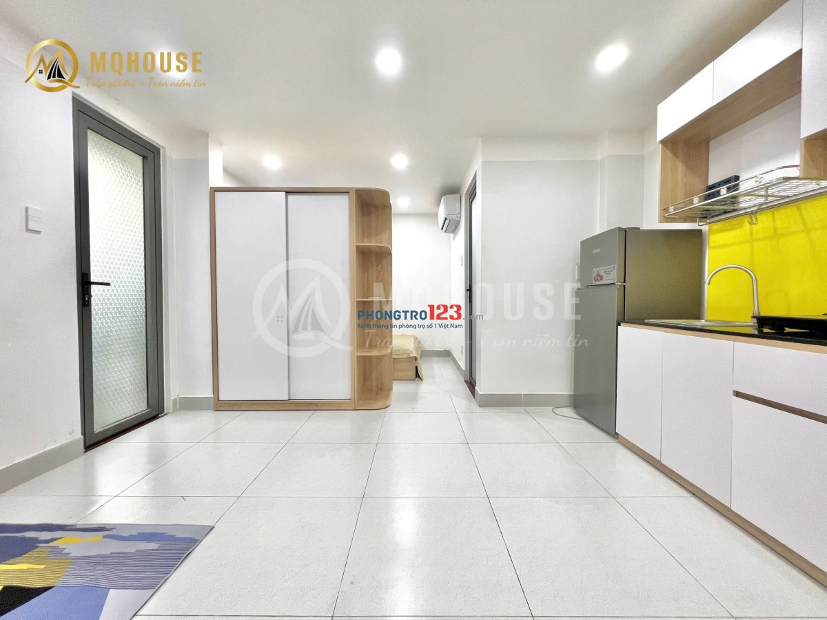 Căn hộ 1PN ban công, gần cv gia định, cv lê thị riêng