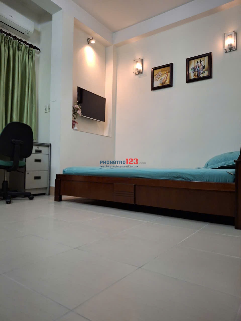 Phòng cho thuê đầy đủ tiện nghi tại trung tâm Q.3, có lối đi riêng