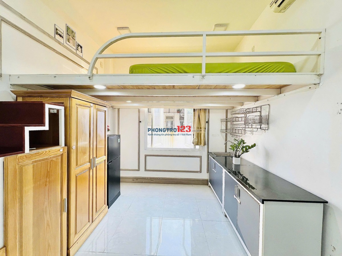 GÁC LỬNG SIÊU THOÁNG FULL TIỆN NGHI TẠI KHUÔNG VIỆT GẦN ĐH VĂN HIẾN, CÔNG VIÊN VĂN HÓA ĐẦM SEN