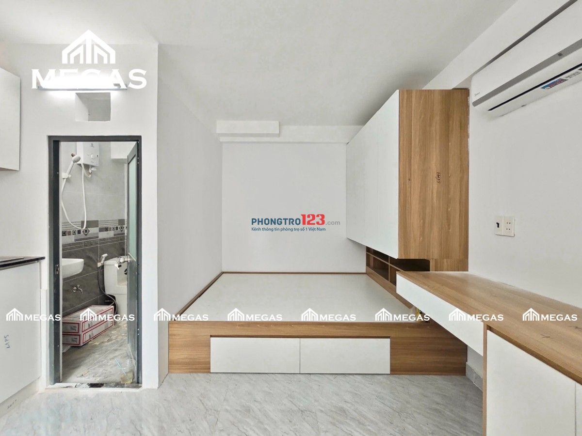 Khai Trương tòa nhà mới 100%, Phòng gác ban công và Studio giá rẻ có Full NT, MGR gần KCX Tân Thuận