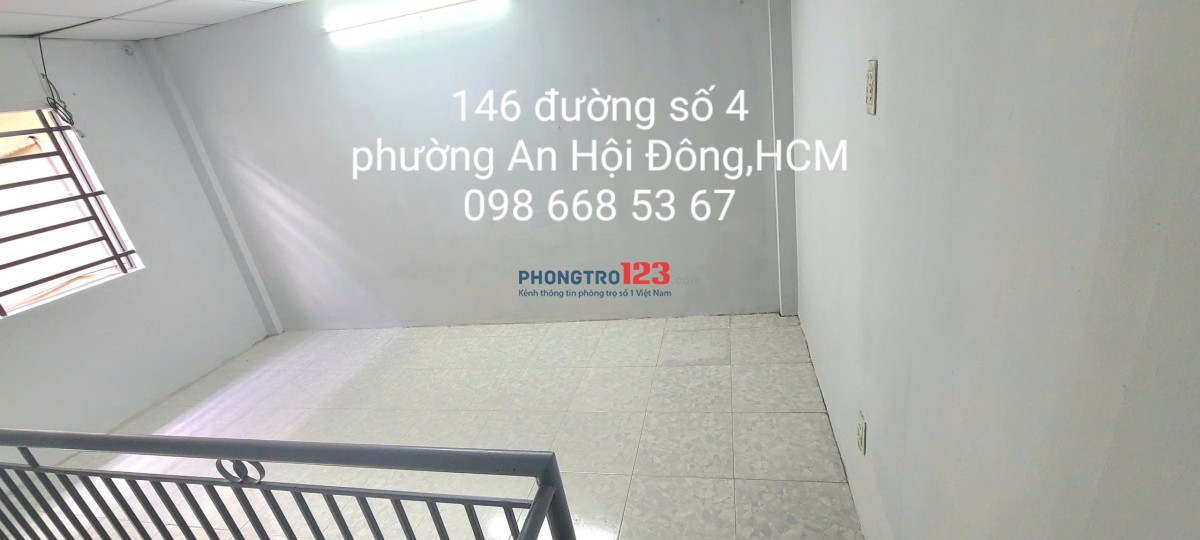 PHÒNG TRỌ GẦN LÊ VĂN THỌ - GÒ VẤP- KHÔNG CHUNG CHỦ -CÓ GÁC LỬNG