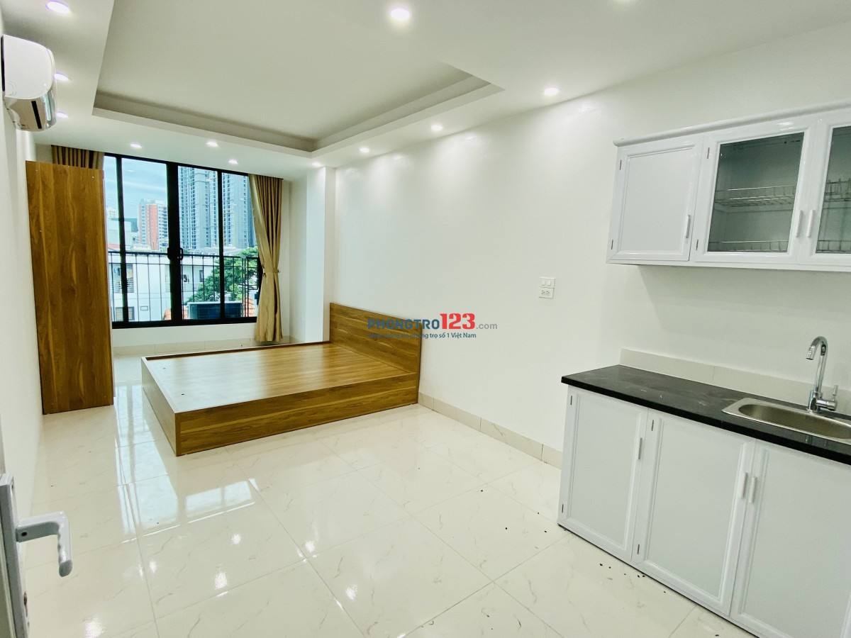 Cho thuê CCMN 27m2, ban công thoát hiểm an toàn, vị trí thuận tiện, view triệu đô, giá từ 4,x triệu