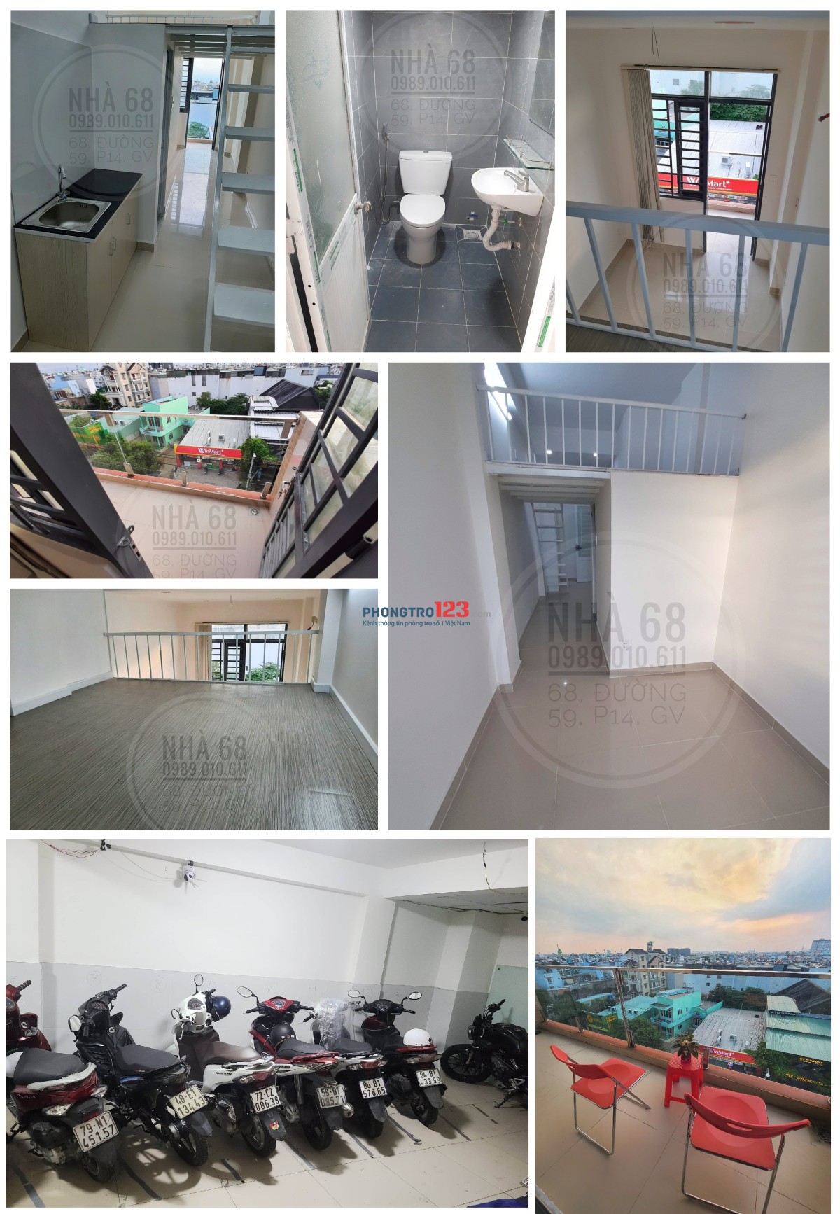 Phòng Duplex ban công lớn, mặt tiền đường 59, thoáng mát, có máy lạnh