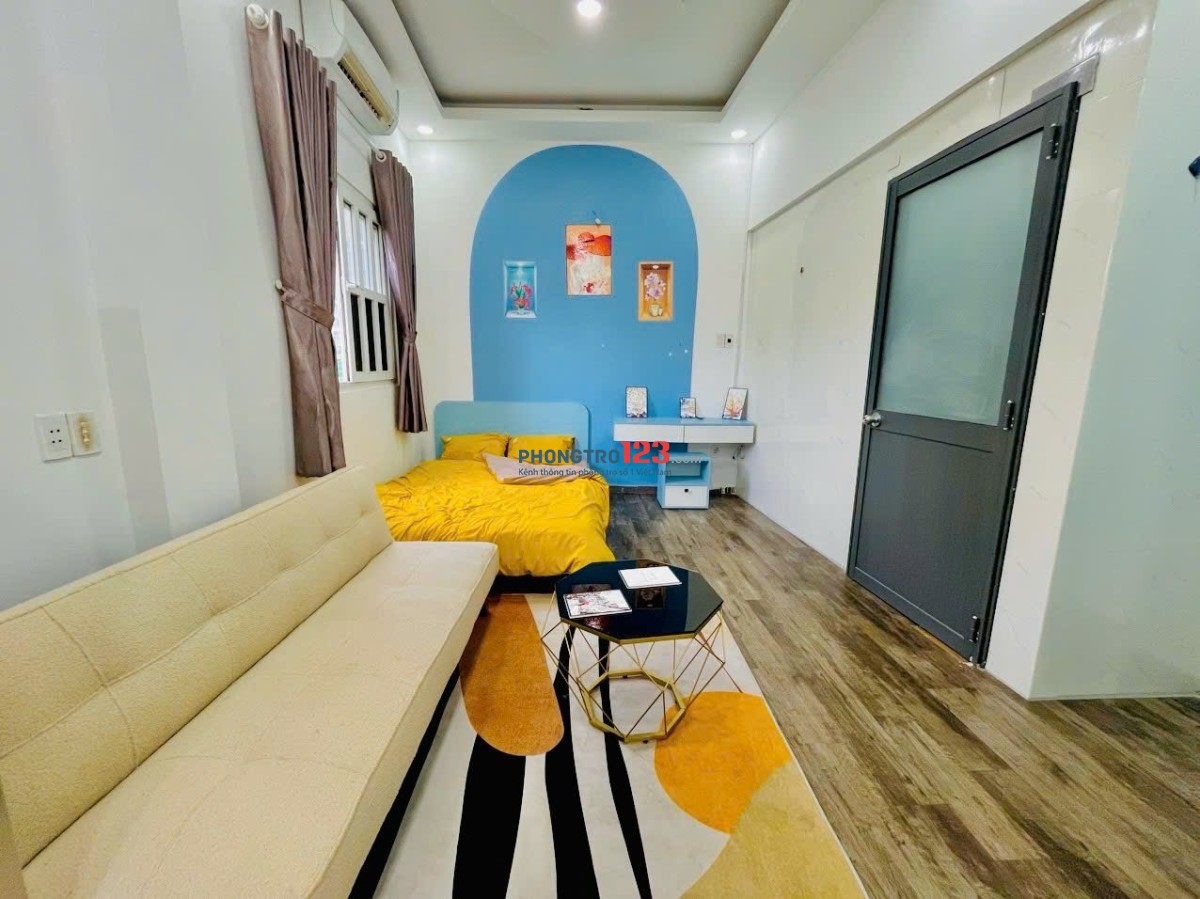 Phòng cho thuê ngay Đại học Sài Gòn gần cầu Nguyễn Văn Cừ toà nhà full nội thất - thang máy