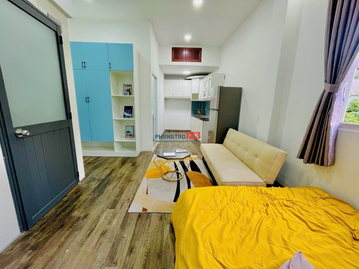 Phòng cho thuê ngay Đại học Sài Gòn gần cầu Nguyễn Văn Cừ toà nhà full nội thất - thang máy