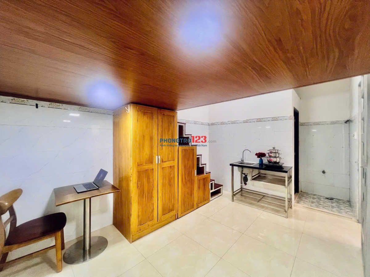 GÁC LỬNG TIỆN LỢI, NỘI THẤT CƠ BẢN, AN NINH 2' ĐI ĐẠI HỌC VĂN HIẾN, CV ĐẦM SEN