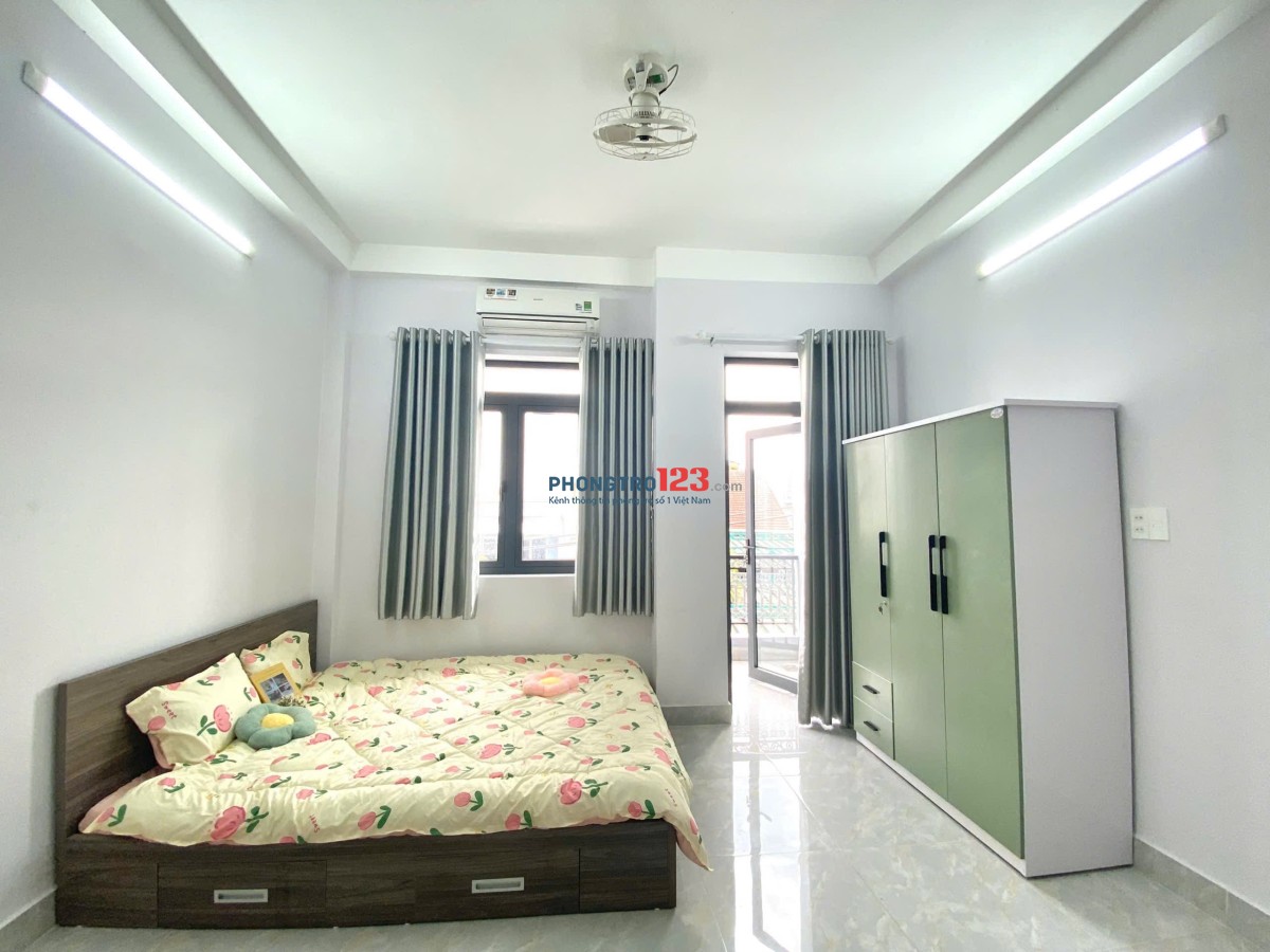 CHO THUÊ STUDIO BAN CÔNG FULL NỘI THẤT, NGAY CHỢ TÂN HƯƠNG