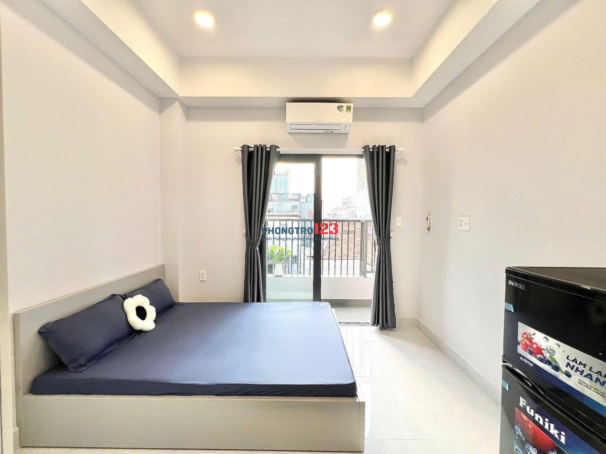 PHÒNG STUDIO MỚI CỬA SỔ THOÁNG FULL NỘI THẤT TẠI CHU VĂN AN GẦN ĐẠI HỌC VĂN LANG