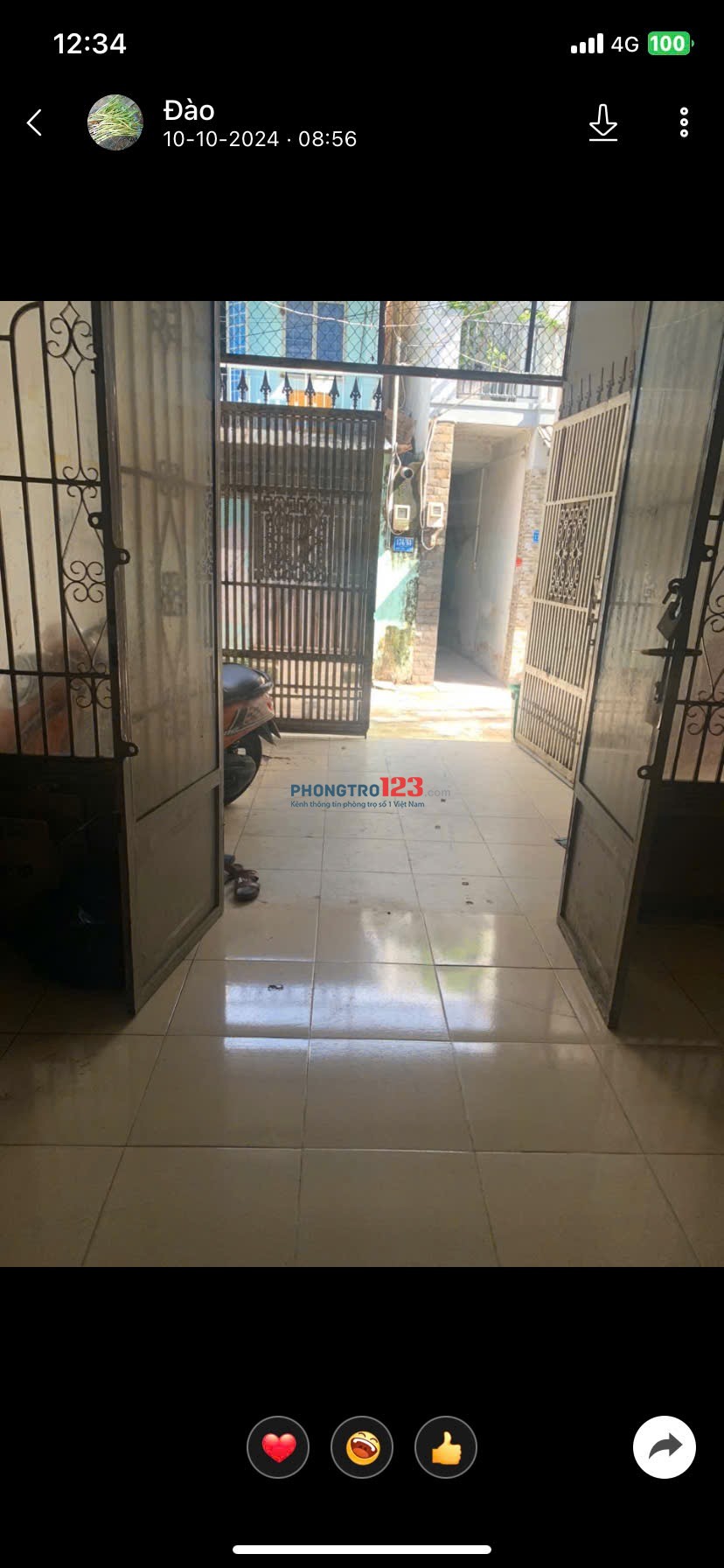 Cho thuê nhà nguyên căn gần chợ, đường hẻm thông thoáng thích hợp làm nhà xưởng