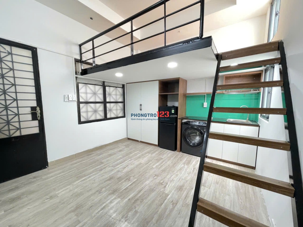 chủ giảm đậm trống sẵn duplex full nội thất máy giặt riêng