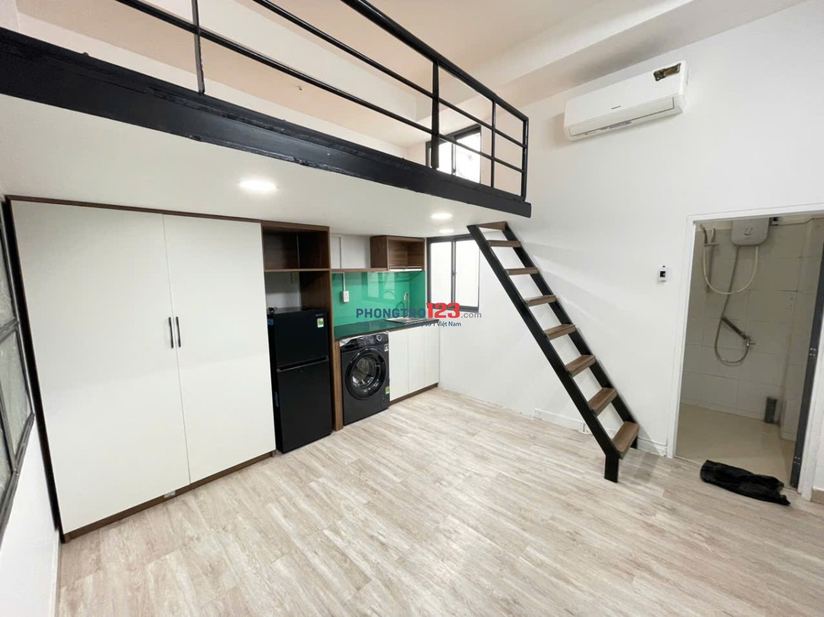 chủ giảm đậm trống sẵn duplex full nội thất máy giặt riêng