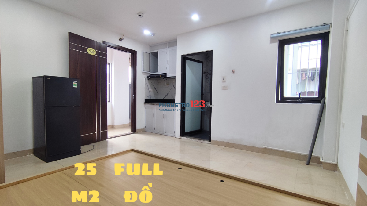 Cho thuê phòng studio 25m2 ngõ 43 Chùa Bộc, full đồ, pccc tự động tiêu chuẩn quốc gia