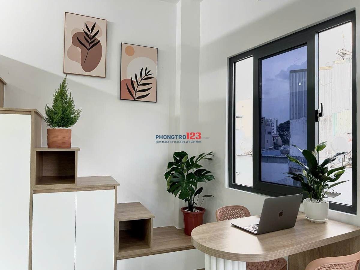 Cho thuê phòng có gác full nội thất gần toà nhà viettel - vòng xoay dân chủ - Đh Kinh Tế- ĐH Sài Gòn