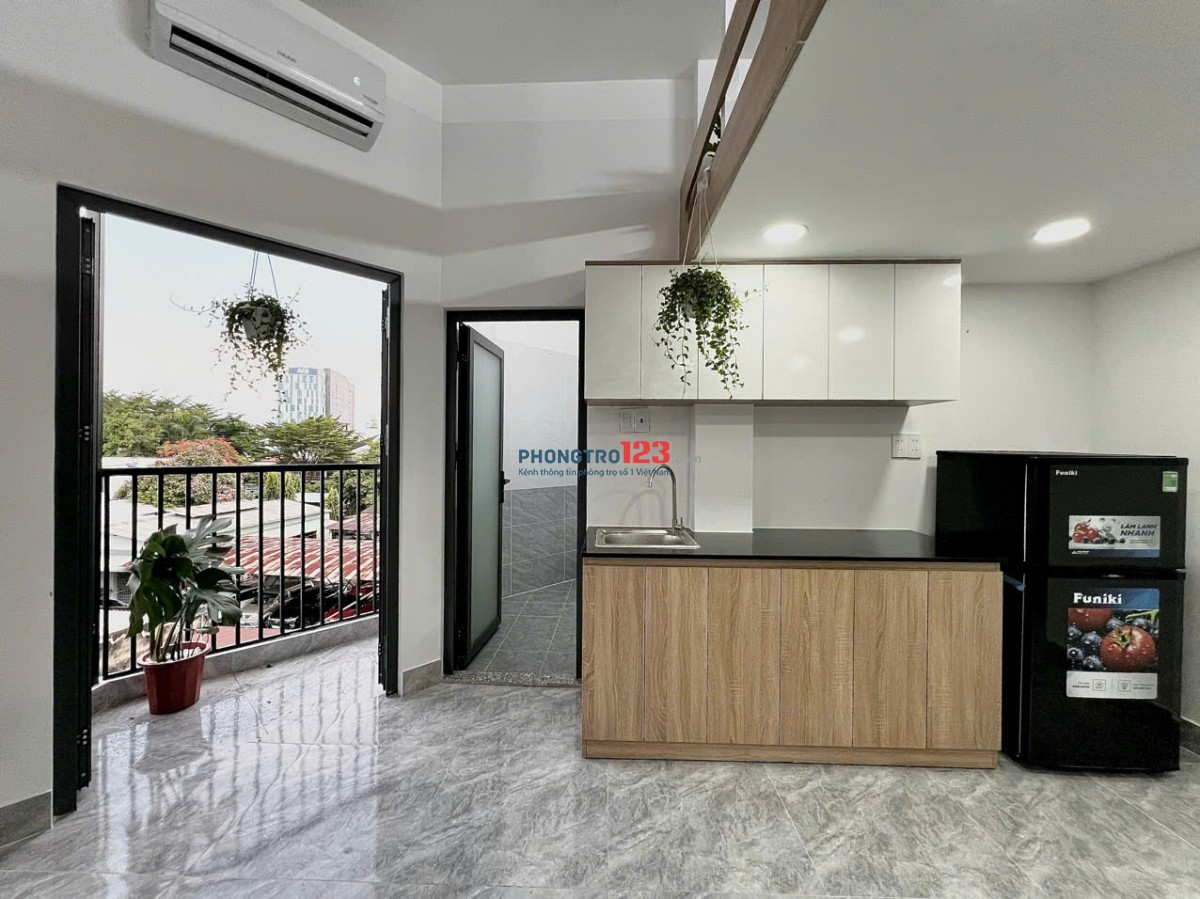 Cho thuê phòng có gác full nội thất gần toà nhà viettel - vòng xoay dân chủ - Đh Kinh Tế- ĐH Sài Gòn