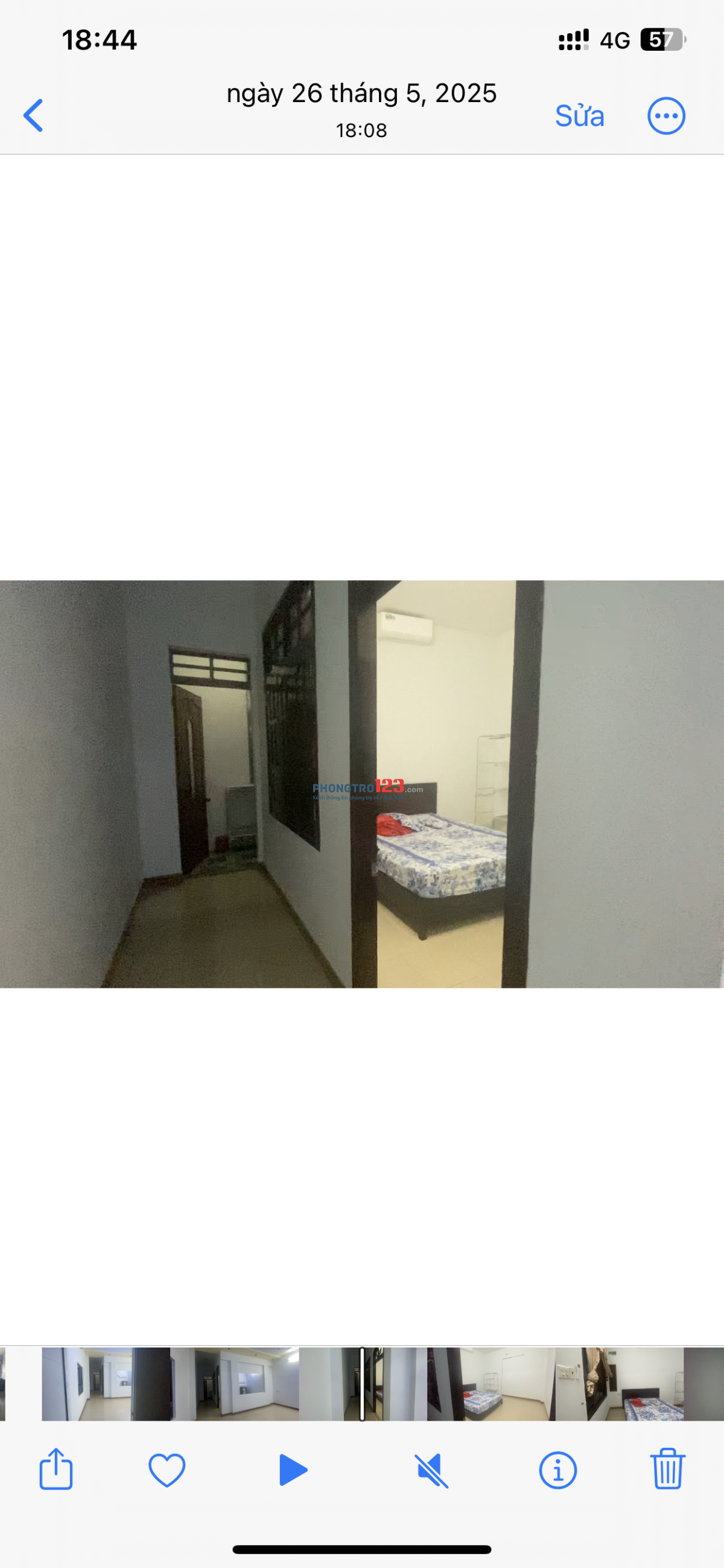 cho thuê căn hộ 45m2 có điều hoà, bếp, máy giặt, tủ lạnh