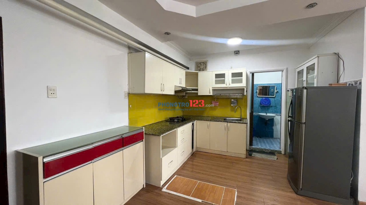 Chung cư Nguyễn Trung Hiếu-590 CMT8 căn góc 1p ngủ- 50m2,giá 9tr/th